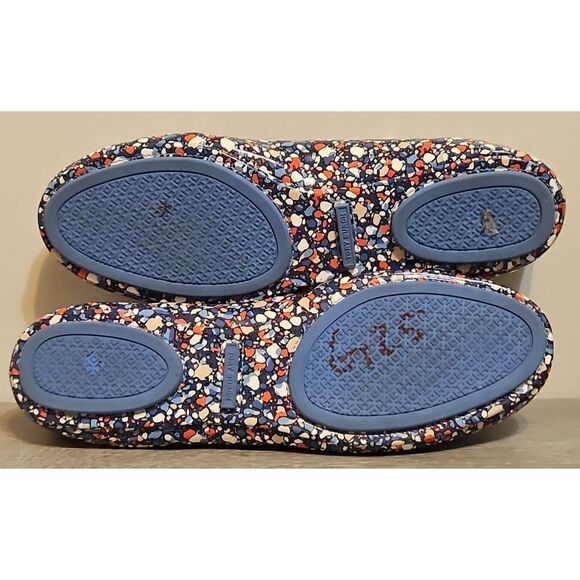 Tory Burch Minnie Women's 7 M Travel Ballet Flat Linose Red Blue Speckled Shoes - Picture 7 of 10